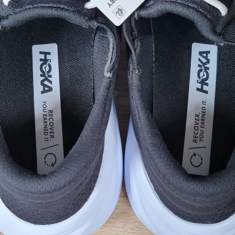 Hoka One One Ora Recovery 2 Shoes Womens Sz 7 B White Black athletic Sneaker - Picture 5 of 8